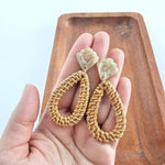 Malia Earrings - Dark Rattan - p3 Boutique