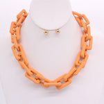 MATTE CHAIN NECKLACE SET - p3 Boutique