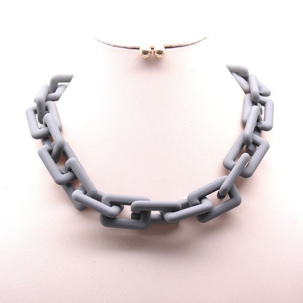 MATTE CHAIN NECKLACE SET - p3 Boutique