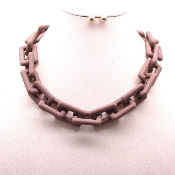 MATTE CHAIN NECKLACE SET - p3 Boutique