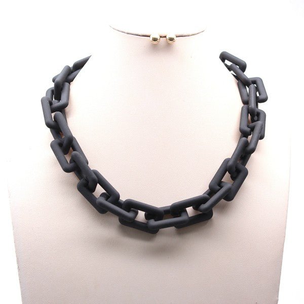 MATTE CHAIN NECKLACE SET - p3 Boutique