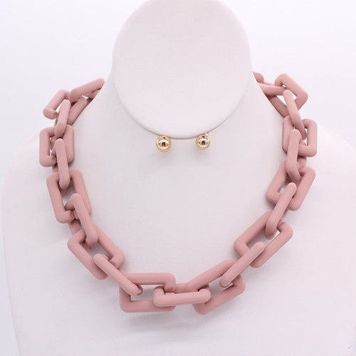 MATTE CHAIN NECKLACE SET - p3 Boutique