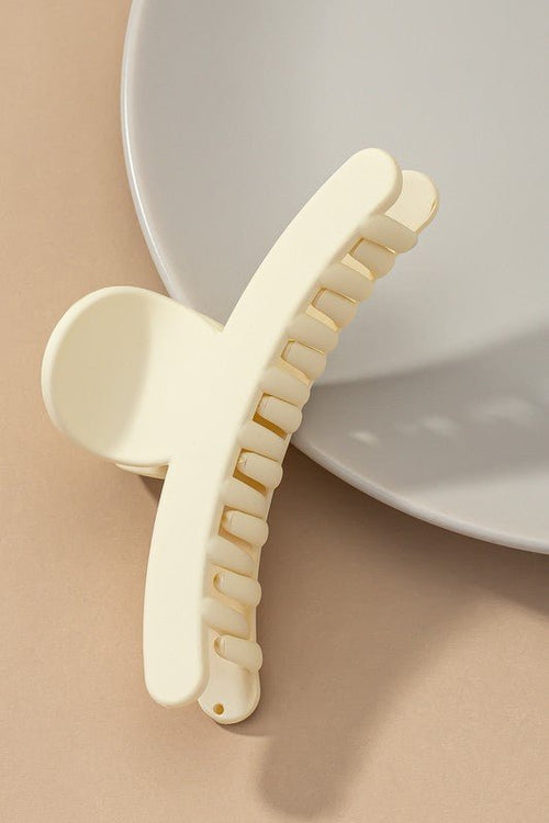 Matte finish curve shape jumbo hair claw clip - p3 Boutique