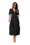 Maxi Dress with buttons on the front - p3 Boutique