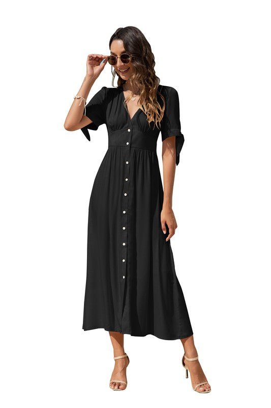 Maxi Dress with buttons on the front - p3 Boutique