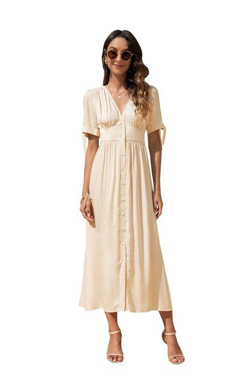 Maxi Dress with buttons on the front - p3 Boutique