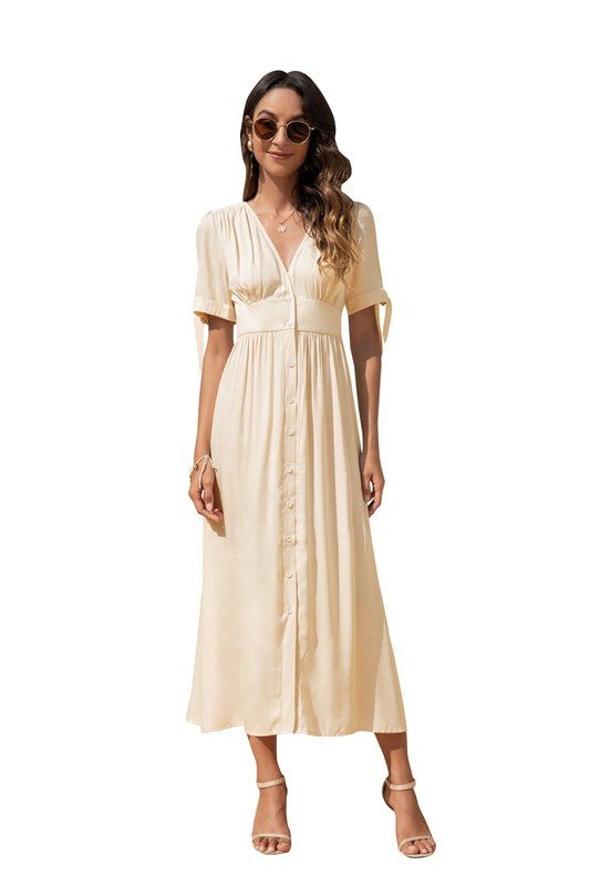 Maxi Dress with buttons on the front - p3 Boutique