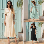 Maxi Dress with buttons on the front - p3 Boutique