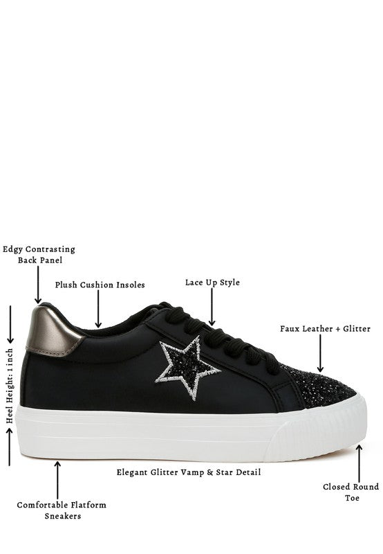 Merida Glitter Patch Chunky Sneakers - p3 Boutique