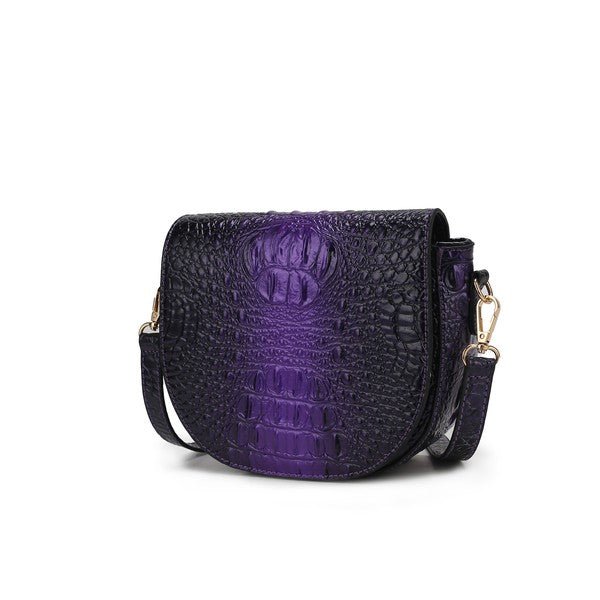 MKF Amalia Croc - Embossed Crossbody Bag by Mia K - p3 Boutique