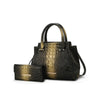 MKF Bently Croc - Embossed Tote & Wallet Set - p3 Boutique