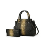 MKF Bently Croc - Embossed Tote & Wallet Set - p3 Boutique
