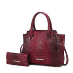 MKF Collection Viridiana Croc - Embossed Tote Bag - p3 Boutique