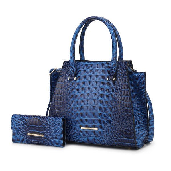 MKF Collection Viridiana Croc - Embossed Tote Bag - p3 Boutique
