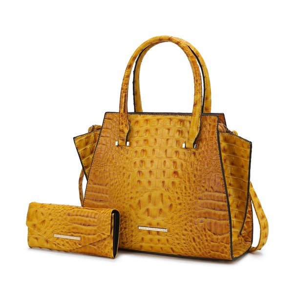 MKF Collection Viridiana Croc - Embossed Tote Bag - p3 Boutique
