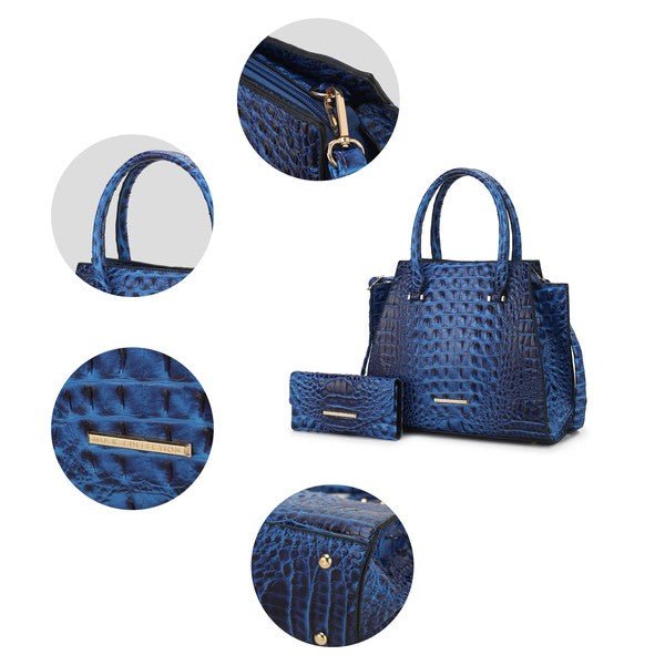MKF Collection Viridiana Croc - Embossed Tote Bag - p3 Boutique