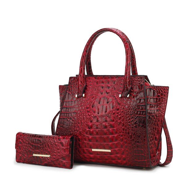 MKF Collection Viridiana Croc - Embossed Tote Bag - p3 Boutique