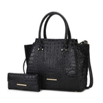 MKF Collection Viridiana Croc - Embossed Tote Bag - p3 Boutique