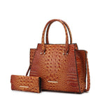 MKF Collection Viridiana Croc - Embossed Tote Bag - p3 Boutique
