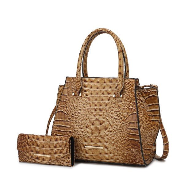 MKF Collection Viridiana Croc - Embossed Tote Bag - p3 Boutique