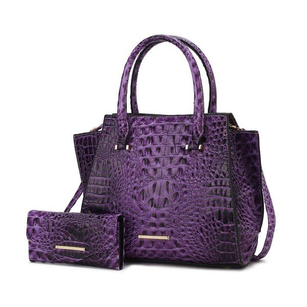 MKF Collection Viridiana Croc - Embossed Tote Bag - p3 Boutique