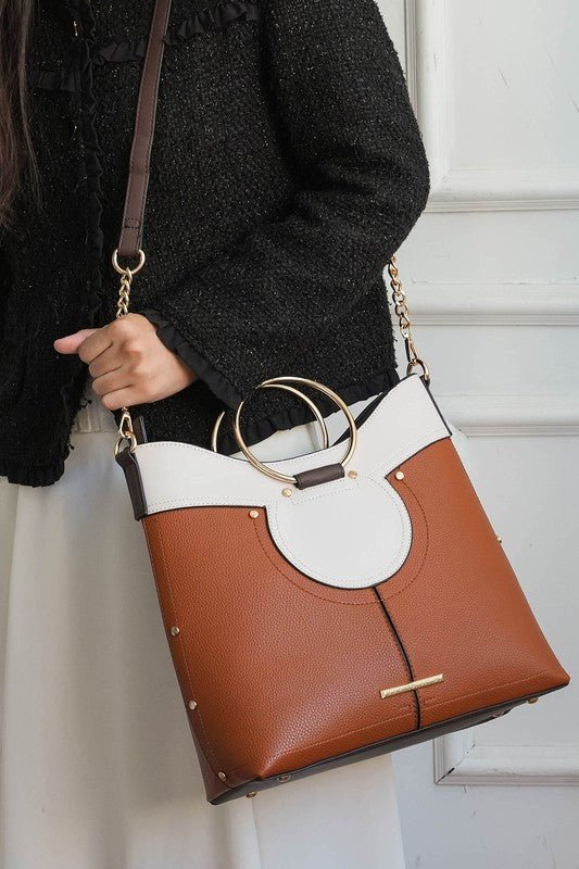 MKF Kylie Top Handle Satchel by Mia K - p3 Boutique
