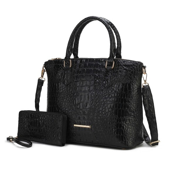 MKF Liora Croc Embossed Tote and Set by Mia K - p3 Boutique