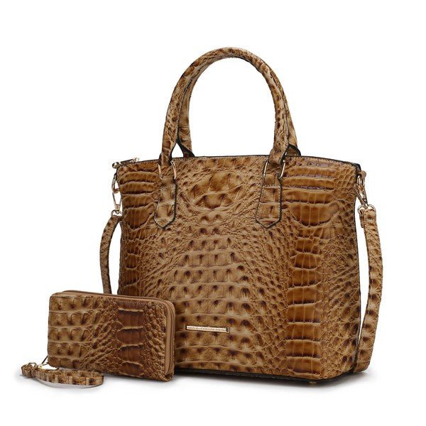 MKF Liora Croc Embossed Tote and Set by Mia K - p3 Boutique