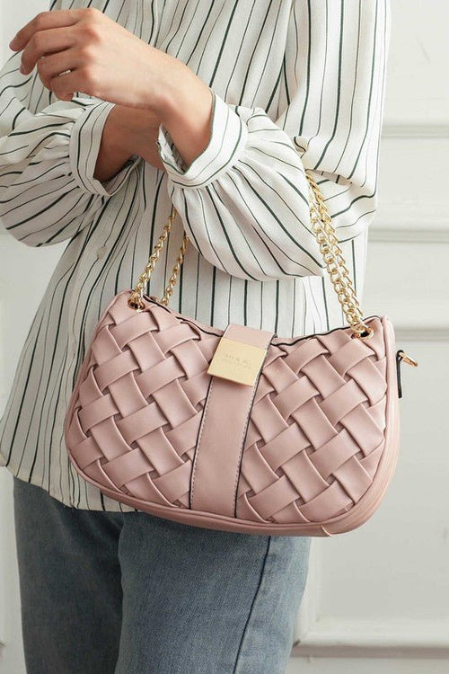 MKF Solari Braided Chain Shoulder Bag by Mia K - p3 Boutique