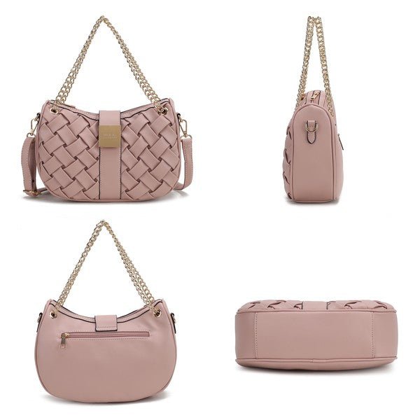 MKF Solari Braided Chain Shoulder Bag by Mia K - p3 Boutique