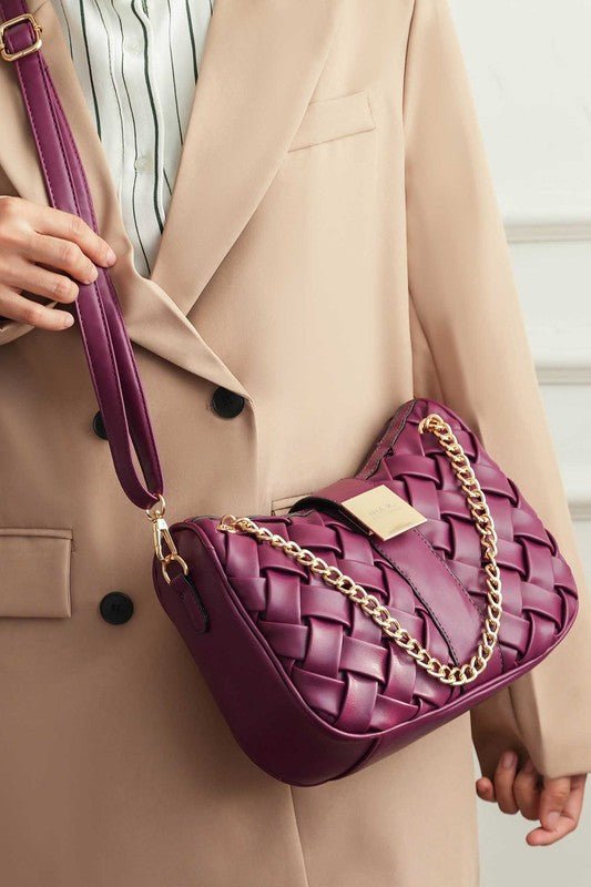 MKF Solari Braided Chain Shoulder Bag by Mia K - p3 Boutique