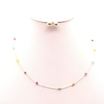 MULTI COLORED BEAD CHARM NECKLACE SET - p3 Boutique