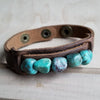 Narrow Cuff with African Turquoise Chunks - p3 Boutique