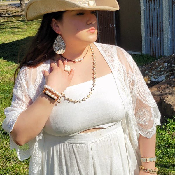 Narrow Cuff with Genuine Freshwater Pearls - p3 Boutique