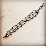 'Natural Agate triple strand bracelet - p3 Boutique