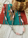 Navajo Queen Pink Conch & Sterling Silver Beaded L - p3 Boutique