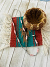 Navajo Queen Pink Conch & Sterling Silver Beaded L - p3 Boutique