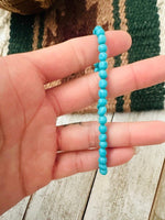 Navajo Sterling Silver and Turquoise Beaded Brace - p3 Boutique