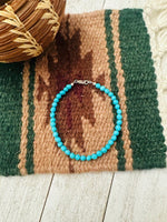 Navajo Sterling Silver and Turquoise Beaded Brace - p3 Boutique