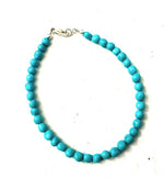 Navajo Sterling Silver and Turquoise Beaded Brace - p3 Boutique