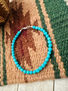 Navajo Sterling Silver and Turquoise Beaded Brace - p3 Boutique
