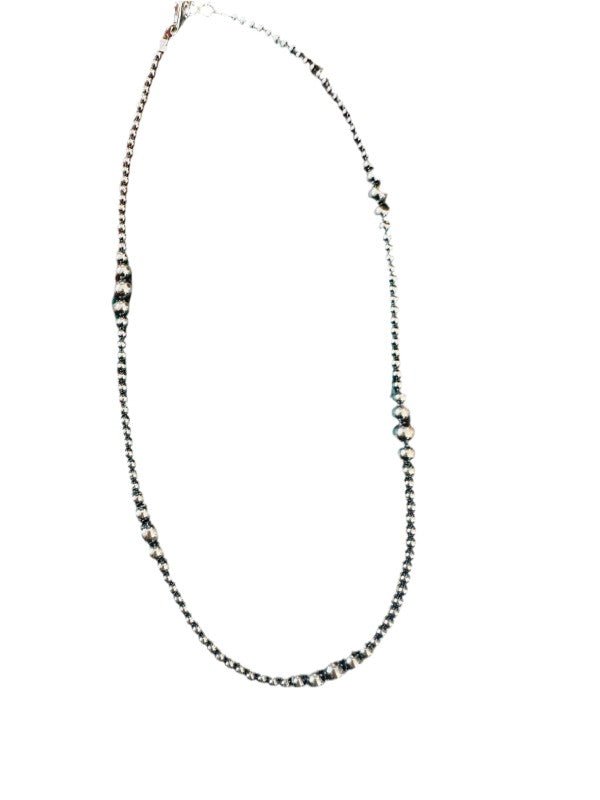 Navajo Sterling Silver Pearl Beaded 18” Necklace - p3 Boutique