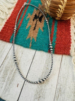 Navajo Sterling Silver Pearl Beaded 18” Necklace - p3 Boutique