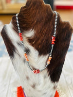 Navajo Sterling Silver & Spiny Oyster Beaded 20” N - p3 Boutique