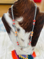 Navajo Sterling Silver & Spiny Oyster Beaded 24” N - p3 Boutique