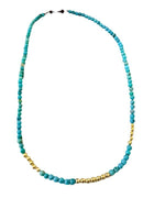 Navajo Turquoise & Gold Beaded 18” Necklace - p3 Boutique