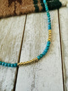 Navajo Turquoise & Gold Beaded 18” Necklace - p3 Boutique
