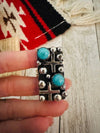 Navajo Turquoise & Sterling Silver Cross Ring Chim - p3 Boutique