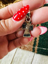 Navajo Turquoise & Sterling Silver Mini Cross Pend - p3 Boutique