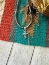 Navajo Turquoise & Sterling Silver Mini Cross Pend - p3 Boutique